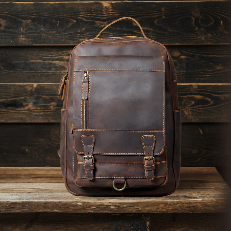 Tan Leather Backpack | SULLIVAN
