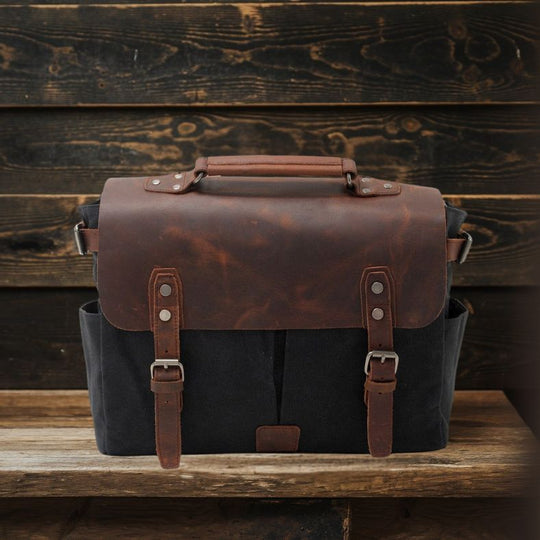Canvas Crossbody Messenger Bag | ATLANTA