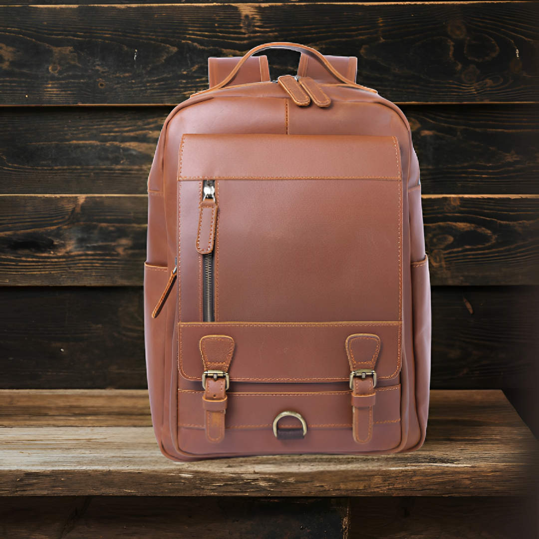 Tan Leather Backpack | SULLIVAN