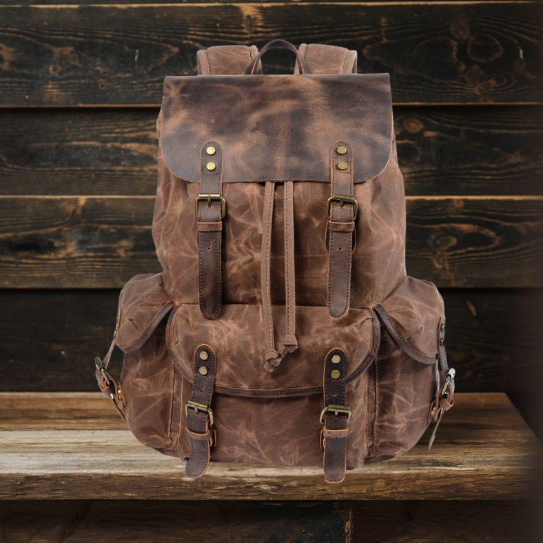 Canvas Leather Backpack | ASPEN
