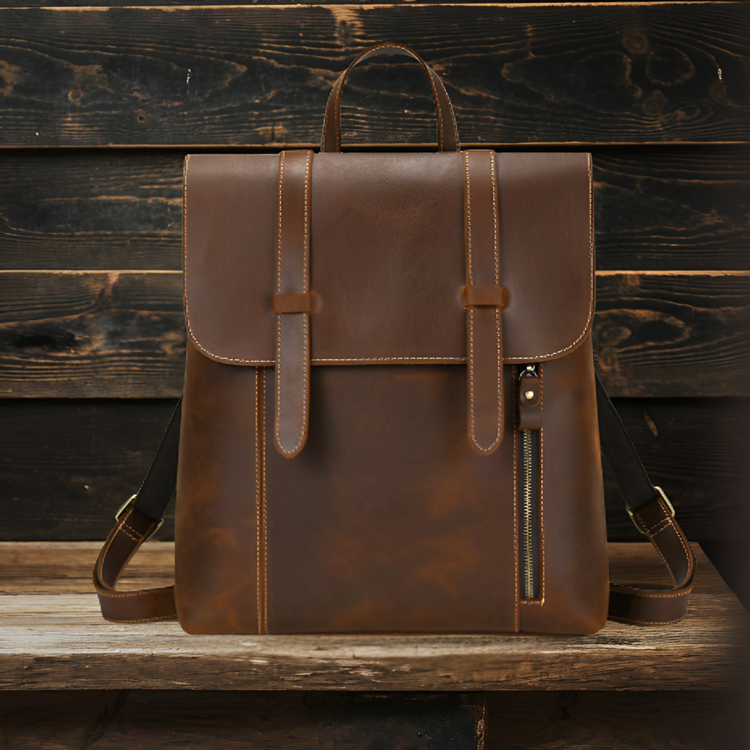 Small Leather Rucksack | MONTCLAIR