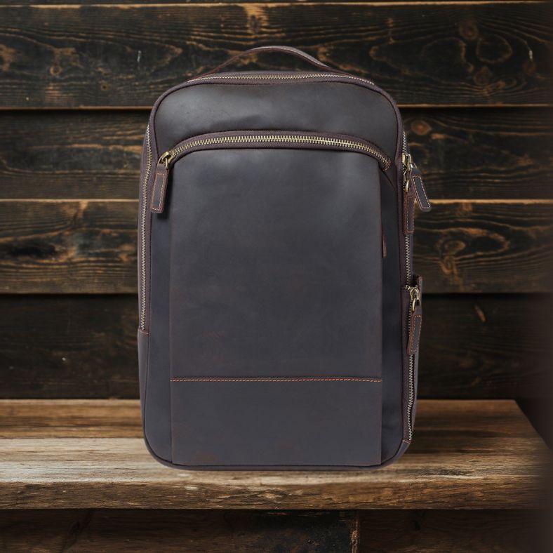 Leather Laptop Rucksack | OMAHA