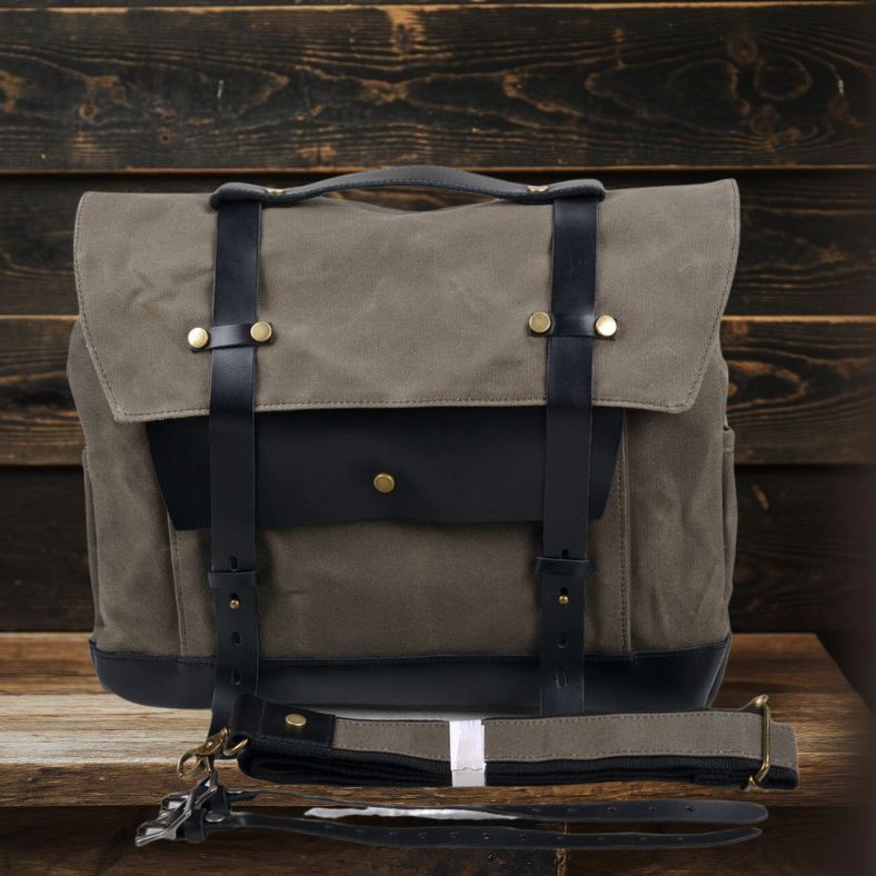 Canvas Motorcycle Saddlebag | MOJAVE
