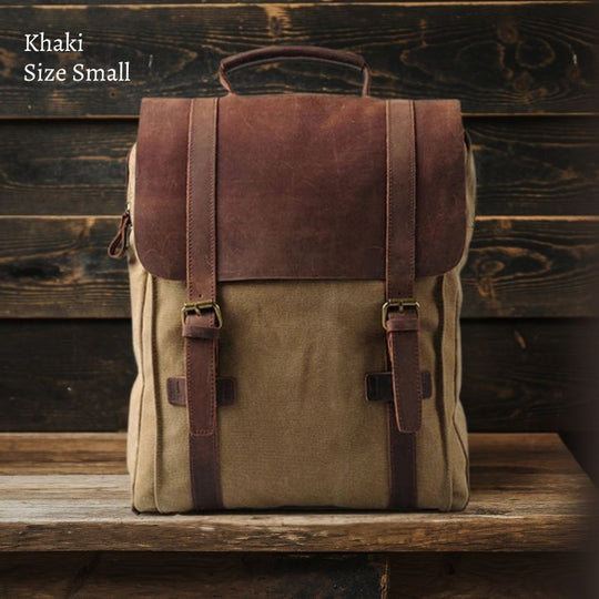 Harlan | Fashion Canvas Leather School Bag