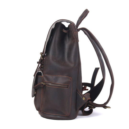 Leather Drawstring Backpack | DASHAN